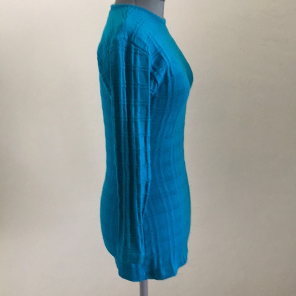 Andrea Jovine Teal Merino Wool Sweater M - Picture 4 of 4